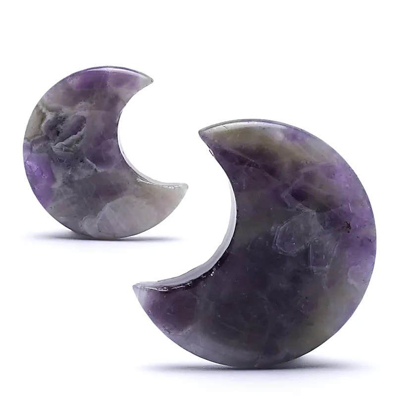Pierre en forme de lune améthyste -- 4 cm