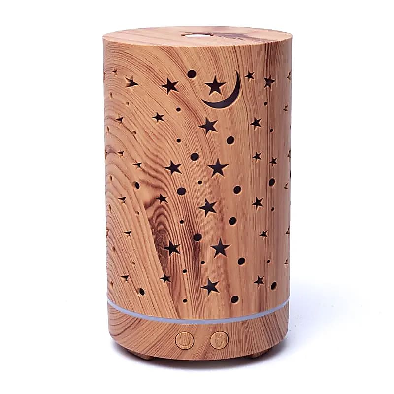 Diffuseur d'arômes Starlight imprimé bois -- 200ml