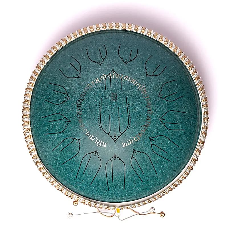 Hluru handpan/tambour à languettes hybride 15 notes en do majeur -- ±35,5 cm