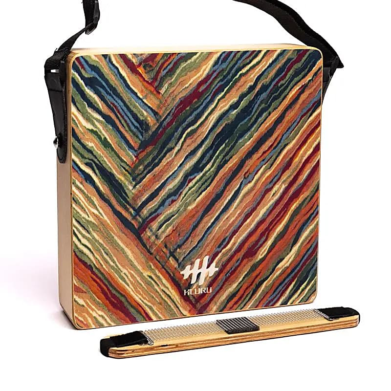 Hluru instrument à percussion cajón de voyage -- 30.5x29.5x7.3 cm