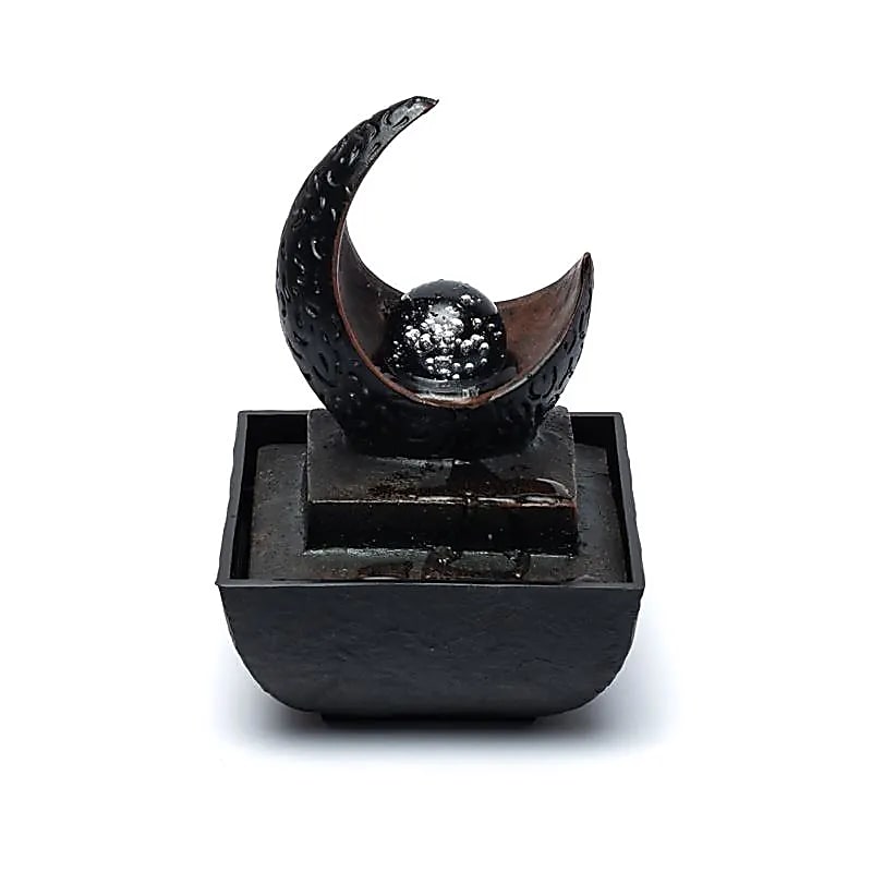 Fontaine d'eau lune -- 13,3x13,3x19,5 cm
