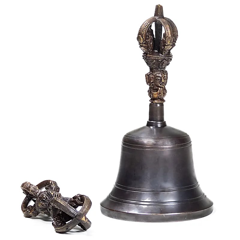 Dorje & Cloche bronze ordinaire de qualité supérieure -- 18x9.5 cm
