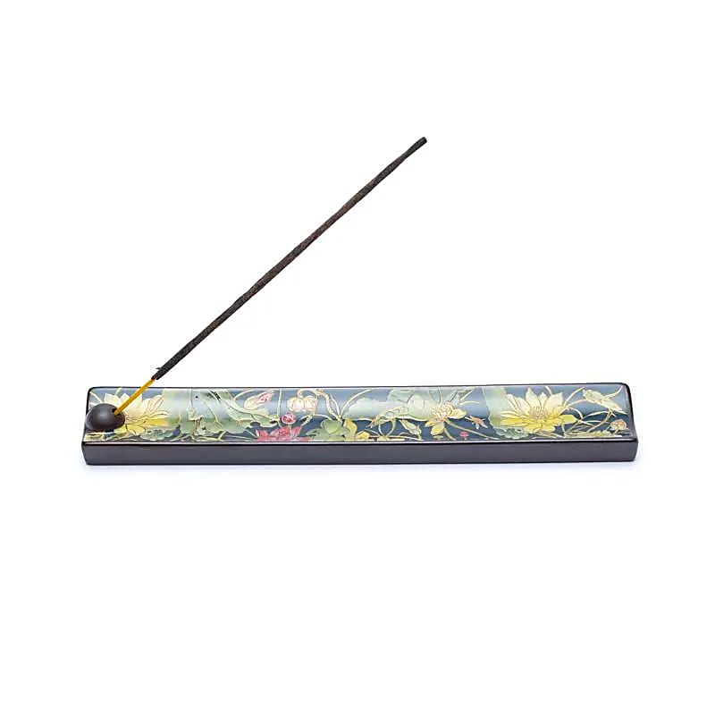 Porte-encens céramique étang de Lotus  -- 22.5cm