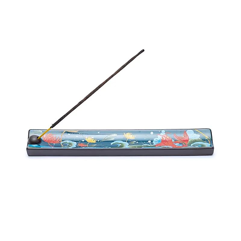 Porte-encens en céramique Carpe Koi -- 22.5cm