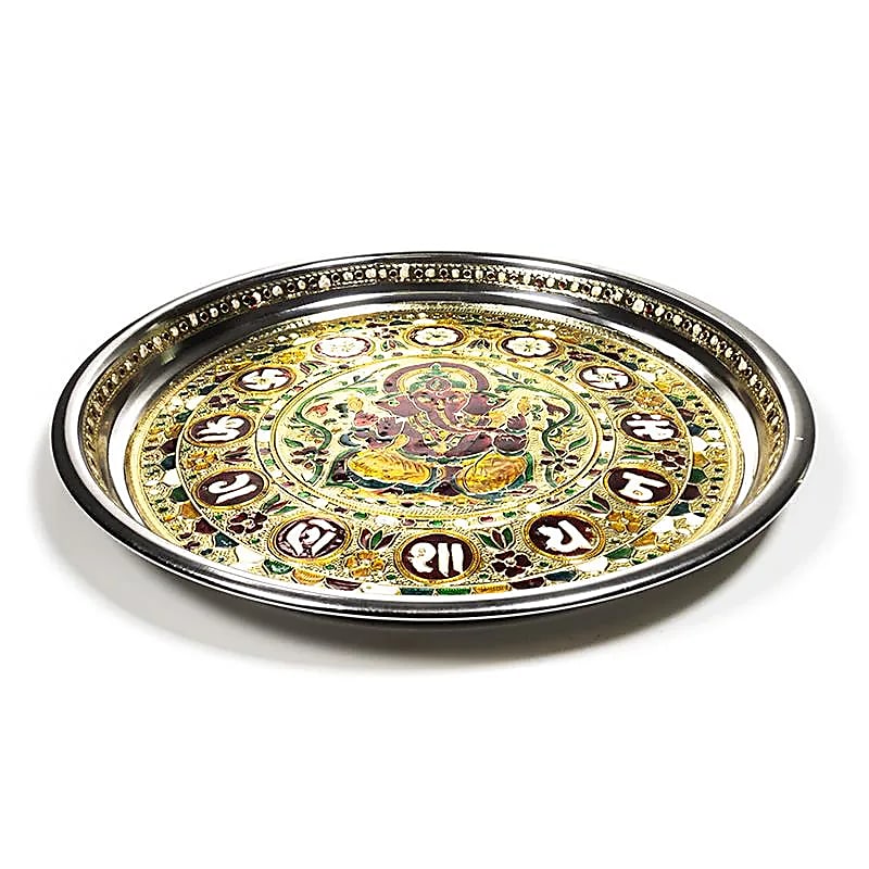 Plat d'offrande Ganesh -- 300 g;28x2,5cm