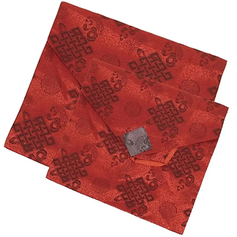 Couvre livre Brocart rouge grand modèle -- 25x27 cm