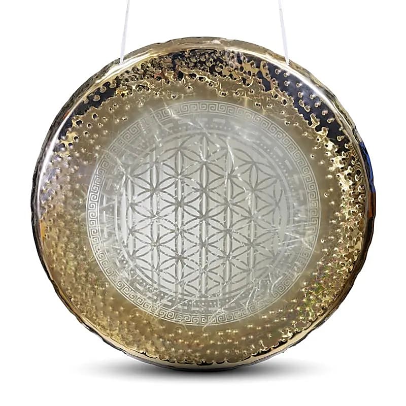 Gong miroir Fleur de Vie -- 40cm; ±1580g