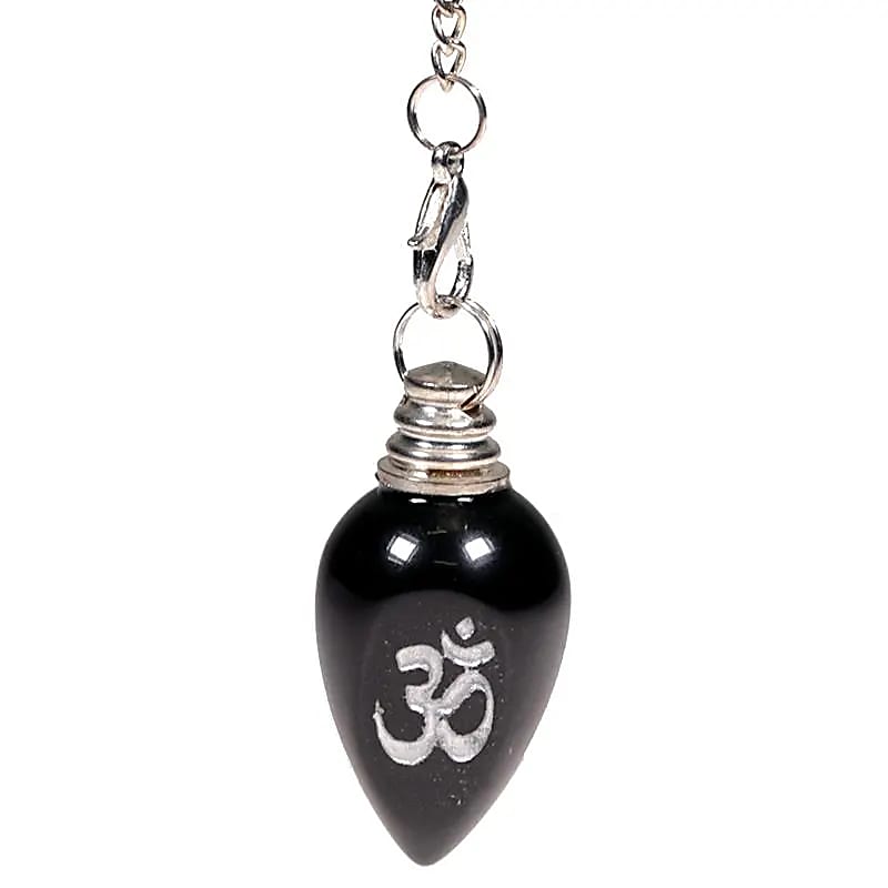 Pendule Om Agathe noire polie -- 16 g; 4 cm