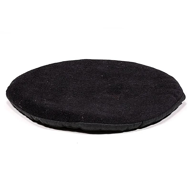 Support plat pour Bol Tibétain - rond noir -- 20x1 cm