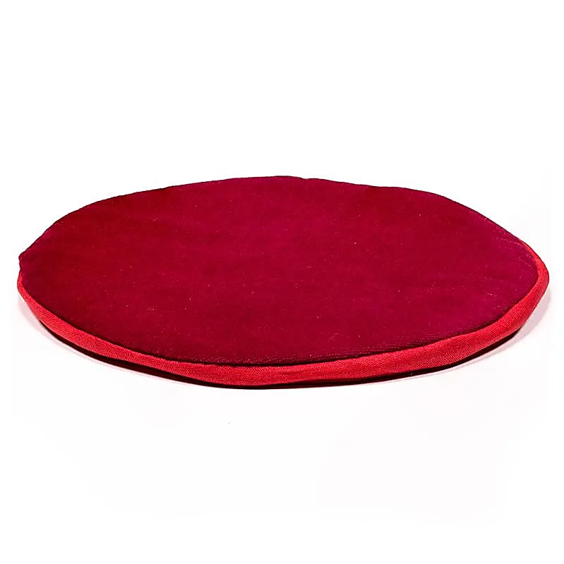 Support plat pour Bol Tibétain - rond rouge -- 20x1 cm