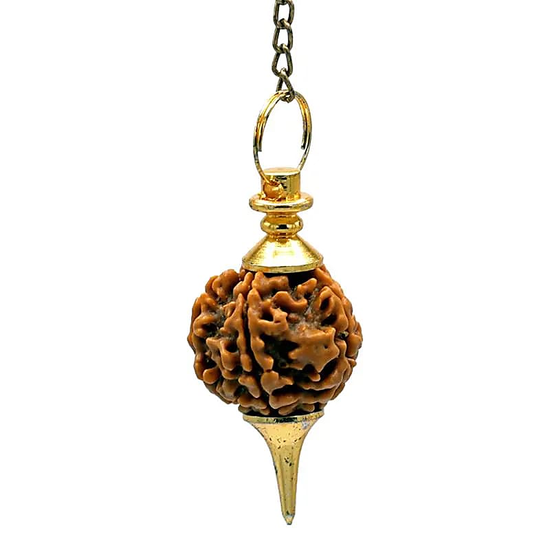 Pendule  doré avec Rudraksha -- 10 g; 4.5 cm