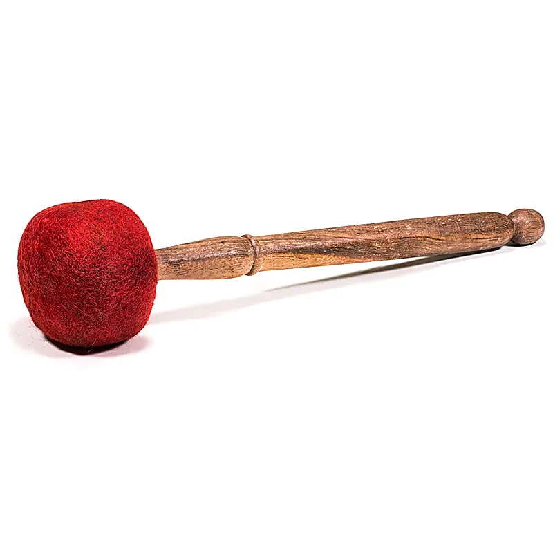 Mailloche feutre et bois bol chantant - L -- ±230 g; ±33x8.5 cm