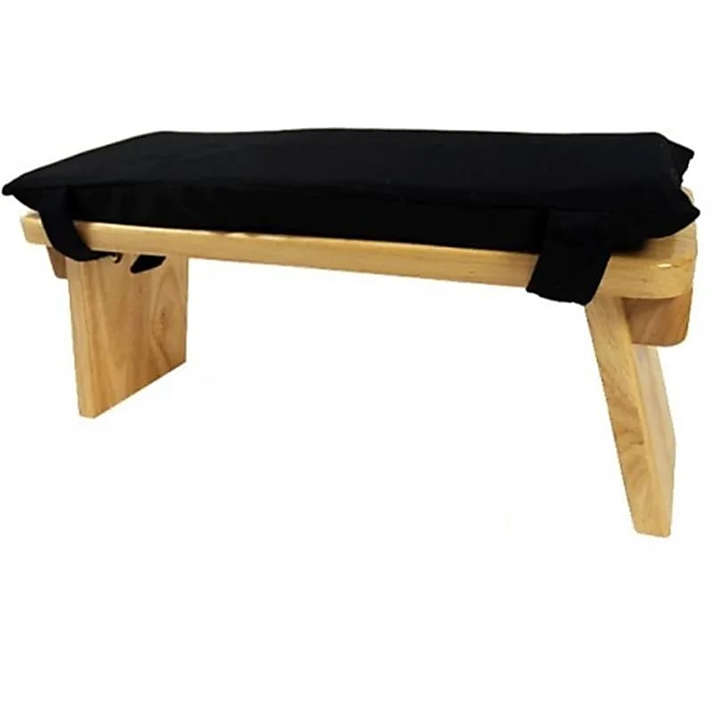 Coussin pour banc de méditation noir avec rembourrage -- 48x17x3 cm