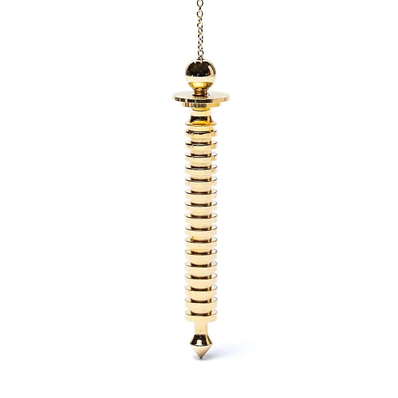 Pendule Fleur de Vie en laiton plaqué or -- 10,5cm