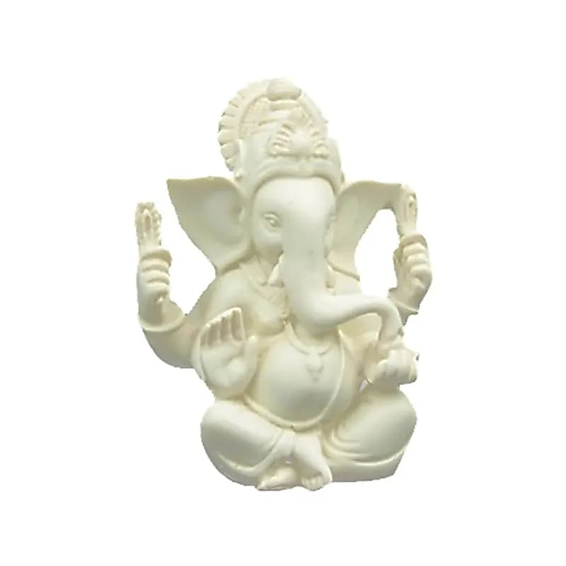 Ganesh blanc statuette -- 11 cm