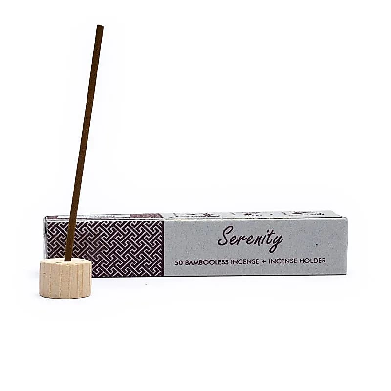 Encens aux herbes sans bambou avec support Serenity -- 34 g