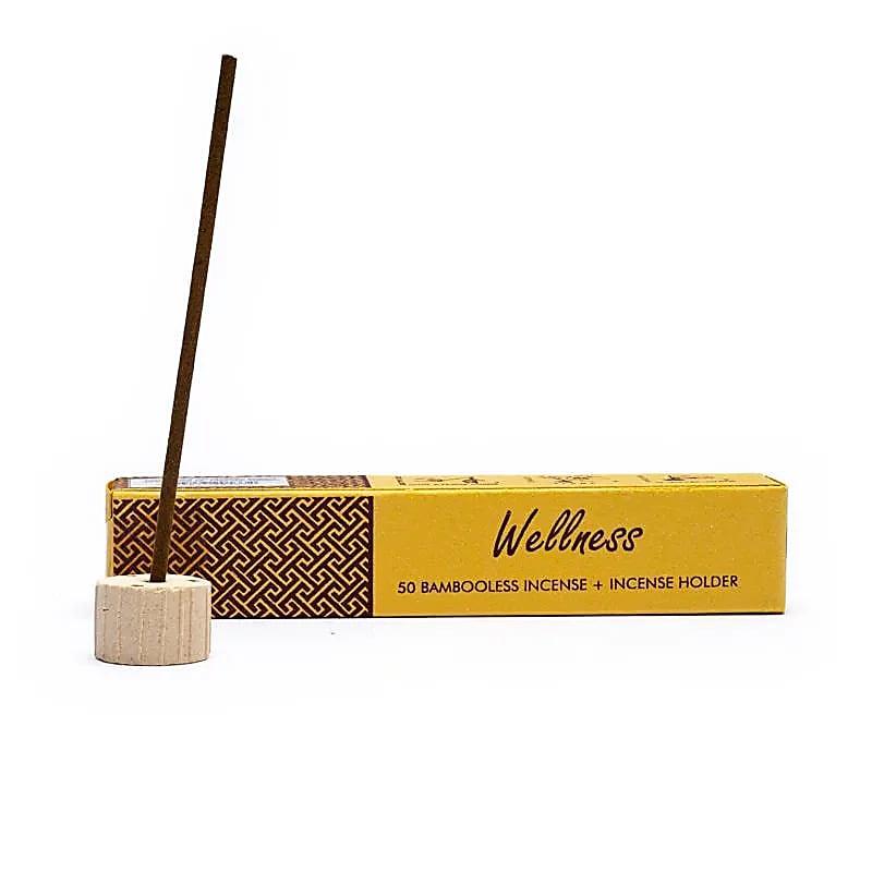 Encens aux herbes sans bambou avec support Wellness -- 34 g