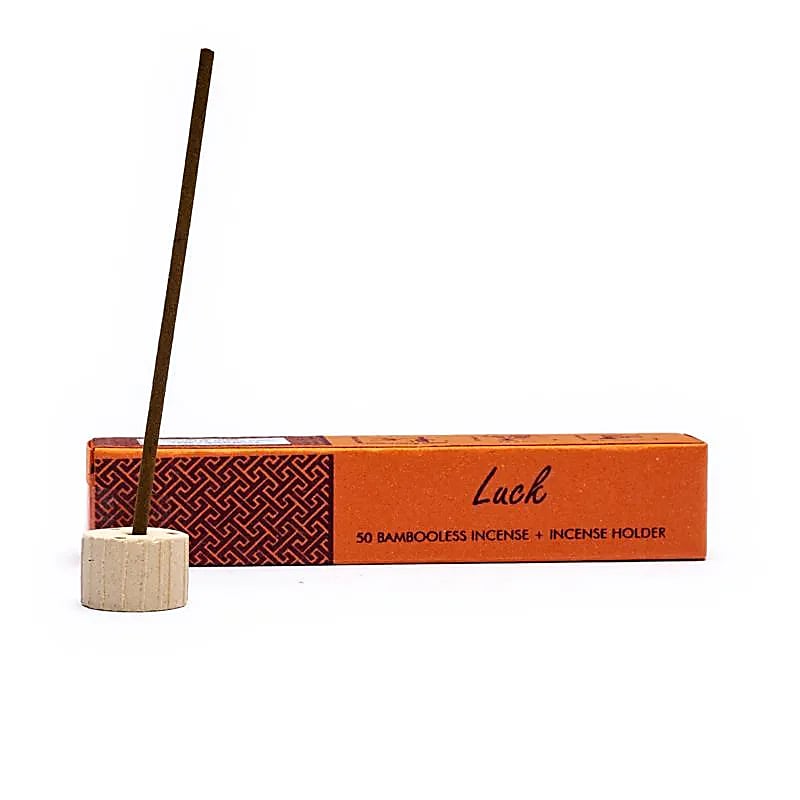 Encens aux herbes sans bambou avec support Luck -- 34 g