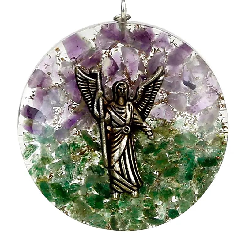 Orgonite Pendentif Archange Raphaël -- 4 cm