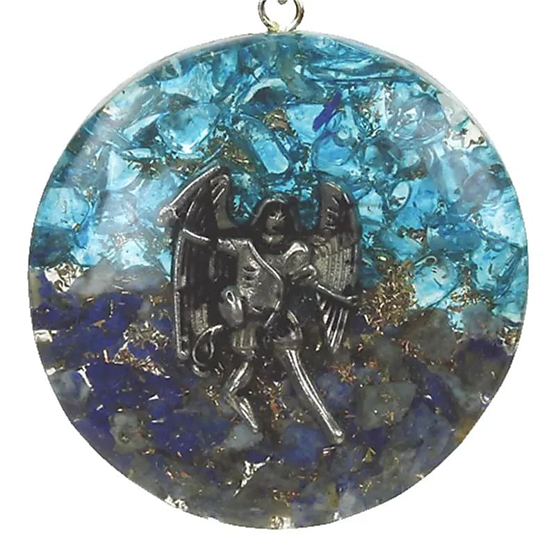 Orgonite pendentif Archange Michael -- 4 cm