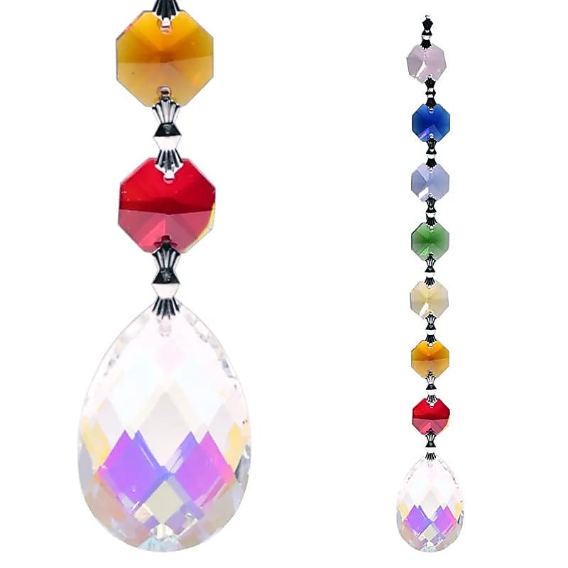 Cristal de fenêtre Aurora Amrita Feng-Shui Chakra -- 20 cm