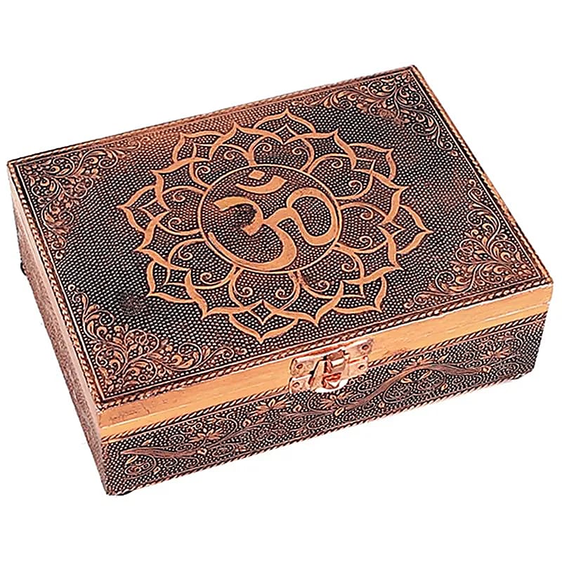 Boite de Tarots Ohm couleur cuivre -- 18x13x6 cm