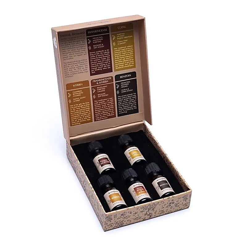 SET de 5 mélanges d'huiles essentielles en résine Aromafume -- 5x10ml