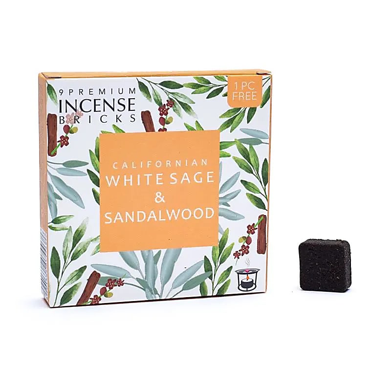 Aromafume briques d'encens Sauge blanche et bois de Santal -- 40g