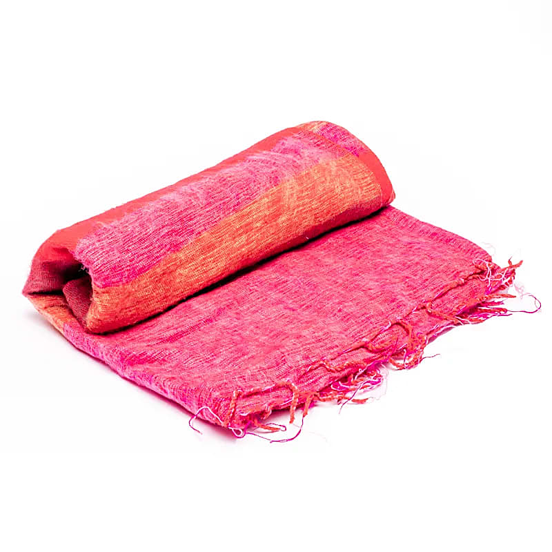 Couverture Méditation rouge/rose/orange -- 115x245 cm