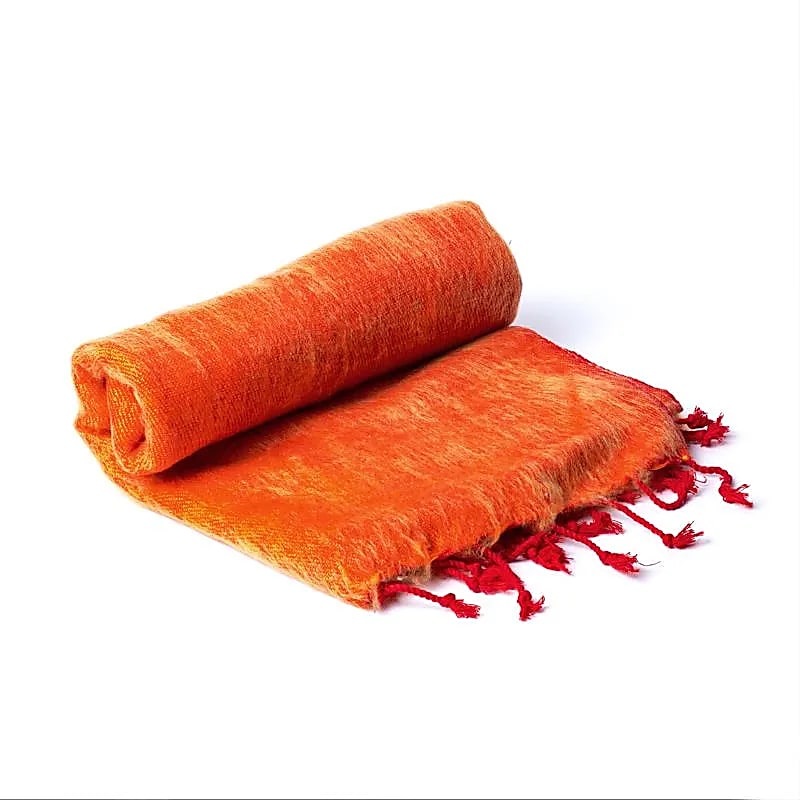 Châle de méditation orange/rouge -- 200x80cm