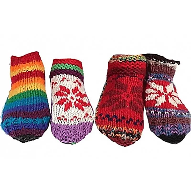 Chaussons chaussettes laine mesure L -- 25-26 cm