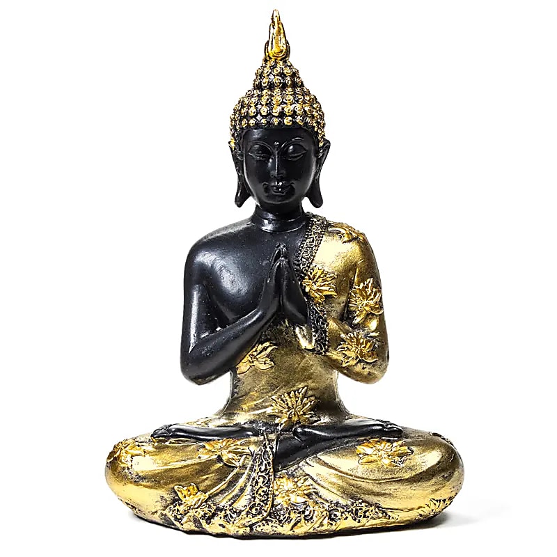 Bouddha Priant style ancien Thailande -- 374 g; 15.5x9x22 cm