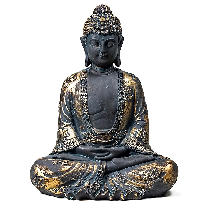 Bouddha de la sérénité style ancien Japon -- 478 g; 17x11x22 cm