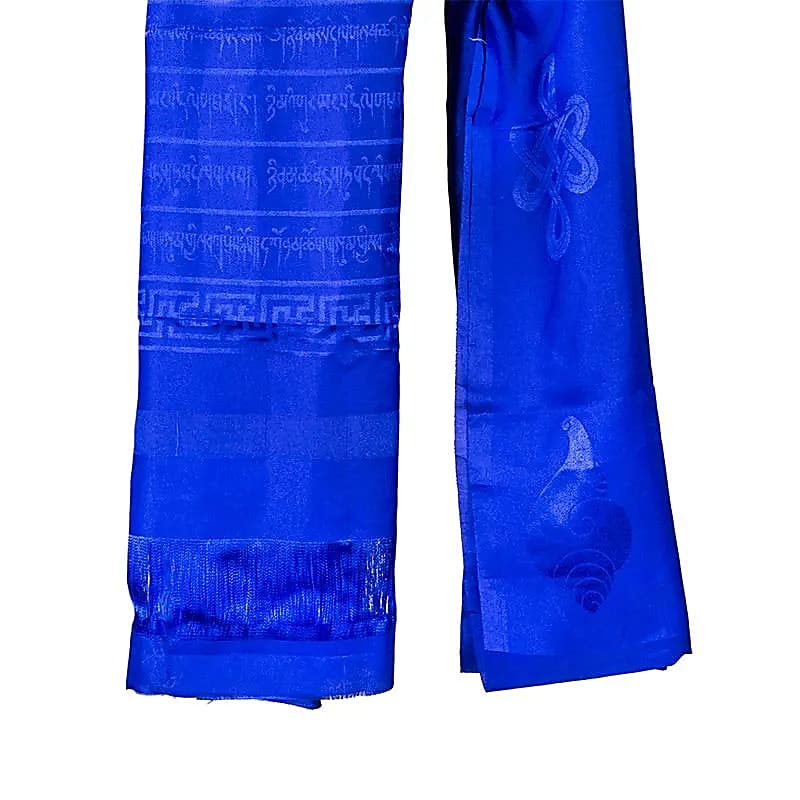 Kathag écharpe tibétaine de luxe blue XL -- 240 cm