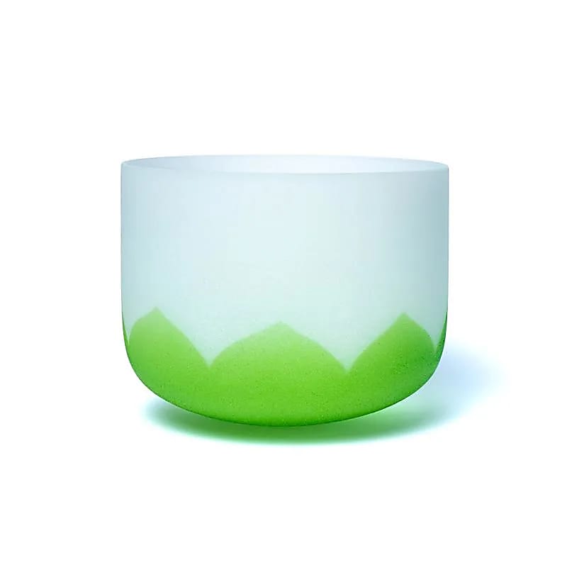 Bol chantant en cristal lotus 4ème chakra FA 432Hz -- 20cm