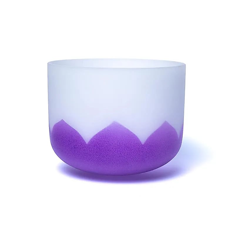 Bol chantant en cristal lotus 7ème chakra SI 432Hz -- 20cm