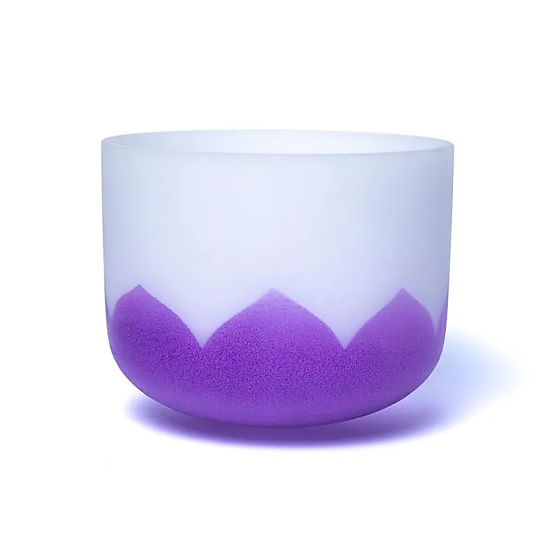 Bol chantant en cristal lotus 7ème chakra SI 432Hz -- 30cm
