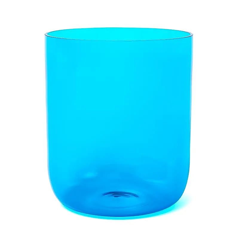 Bol chantant en cristal clair 5° chakra  note SOL 432Hz + sac -- 18cm