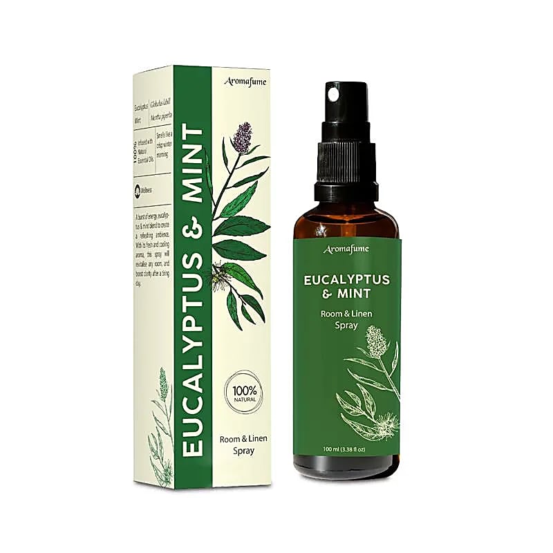 Aromafume spray d'ambiance et de blanchisserie Eucalyptus et menthe -- 100 ml