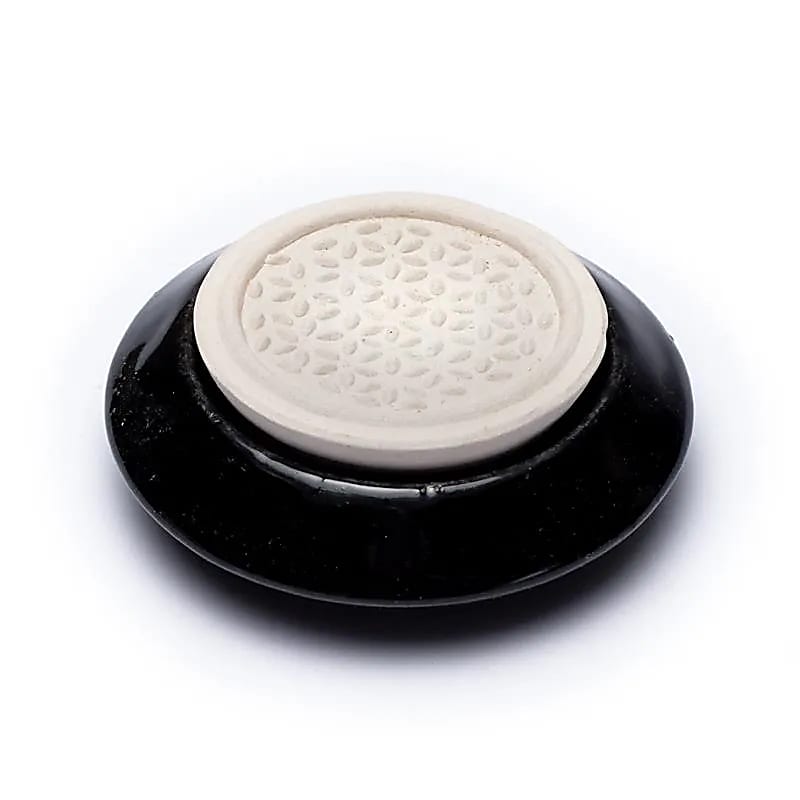 Diffuseur en pierre aromatique Fleur de vie noire -- 7.5cm
