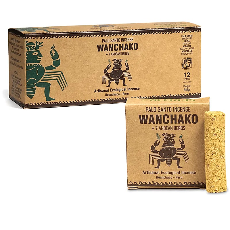 Encens Palo Santo Wanchako + 7 herbes 12 bâtons -- 12x13 g