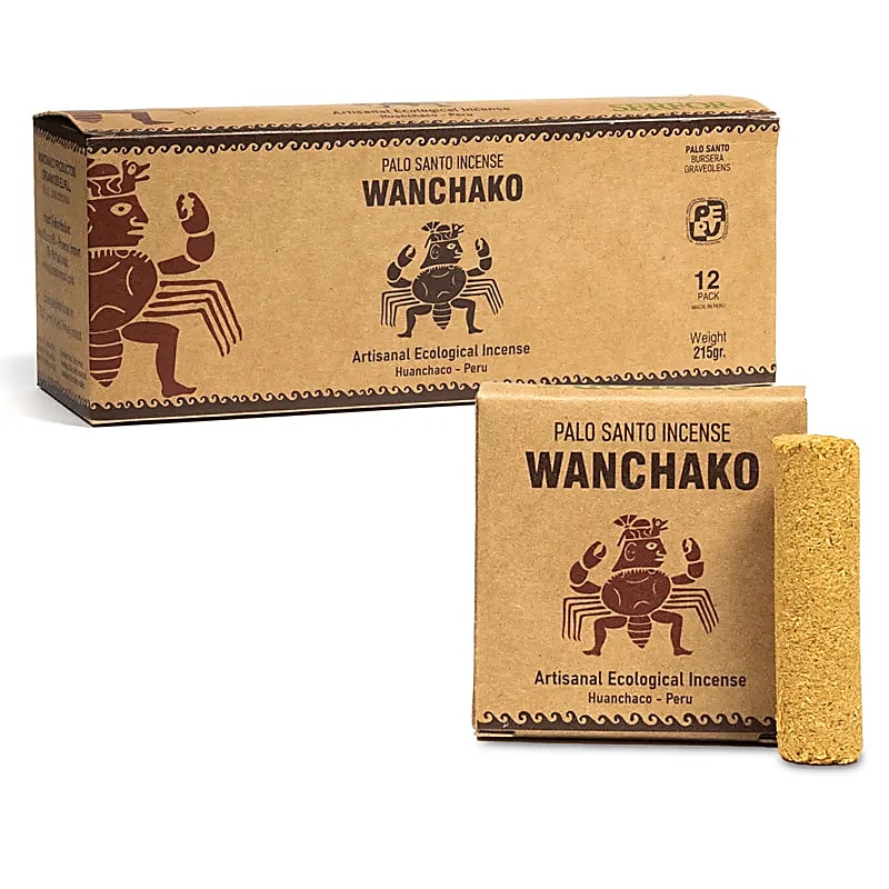 Encens Palo Santo Wanchako pack de 12 bâtons -- 12x16 g
