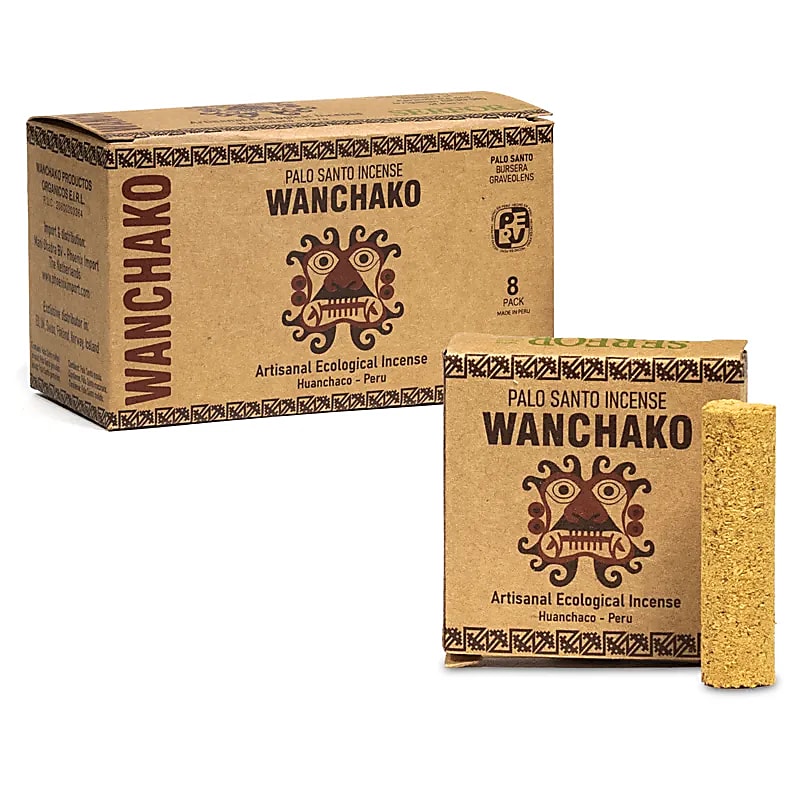 Encens Palo Santo Wanchako lot de 8 bâtons -- 8x16 g