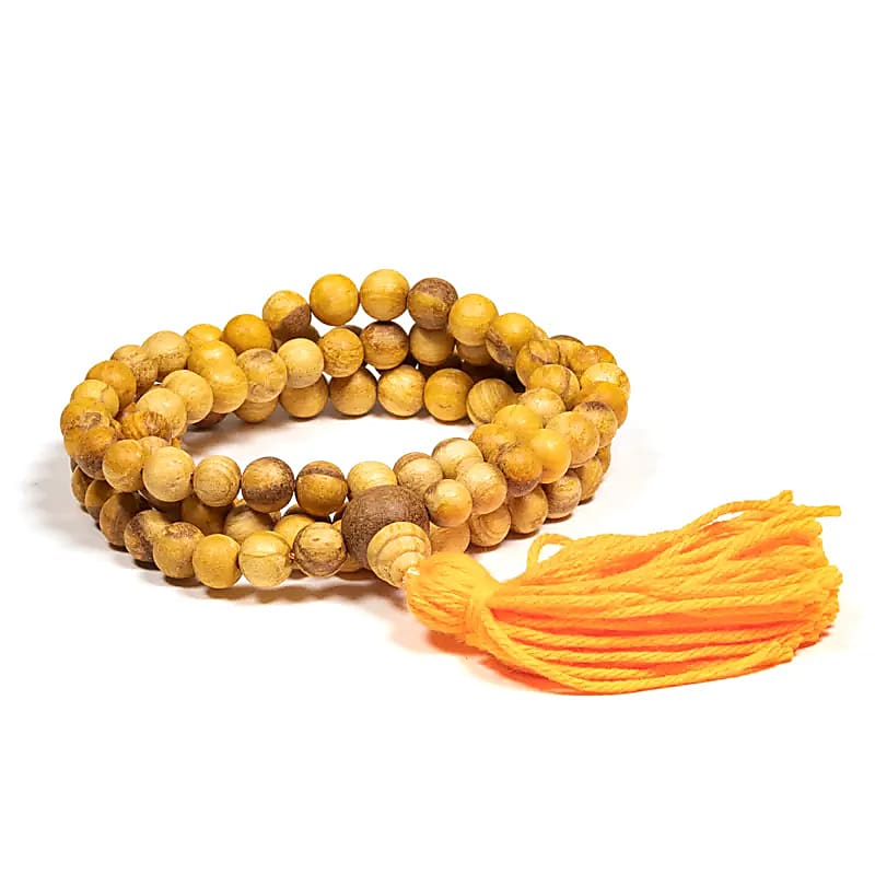 Palo Santo mala avec perle Guru -- 0.9 cm