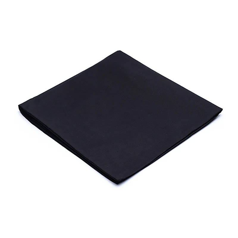 Housse de tapis de méditation en coton bio noire (GOTS) -- 65x65x5cm; 239g