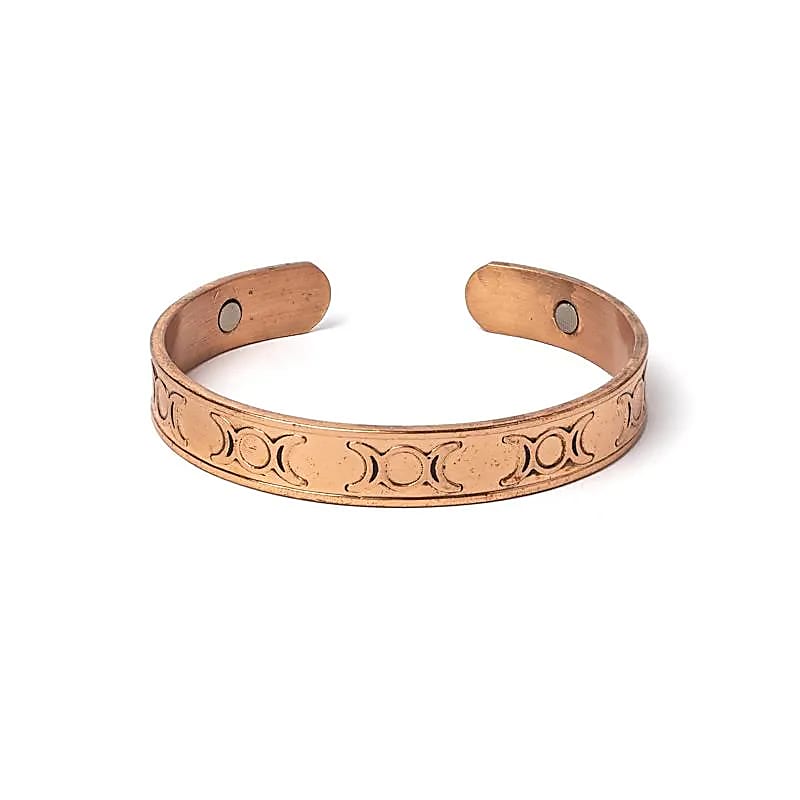 Bracelet cuivre phases lunaires magnétique -- ±8 mm