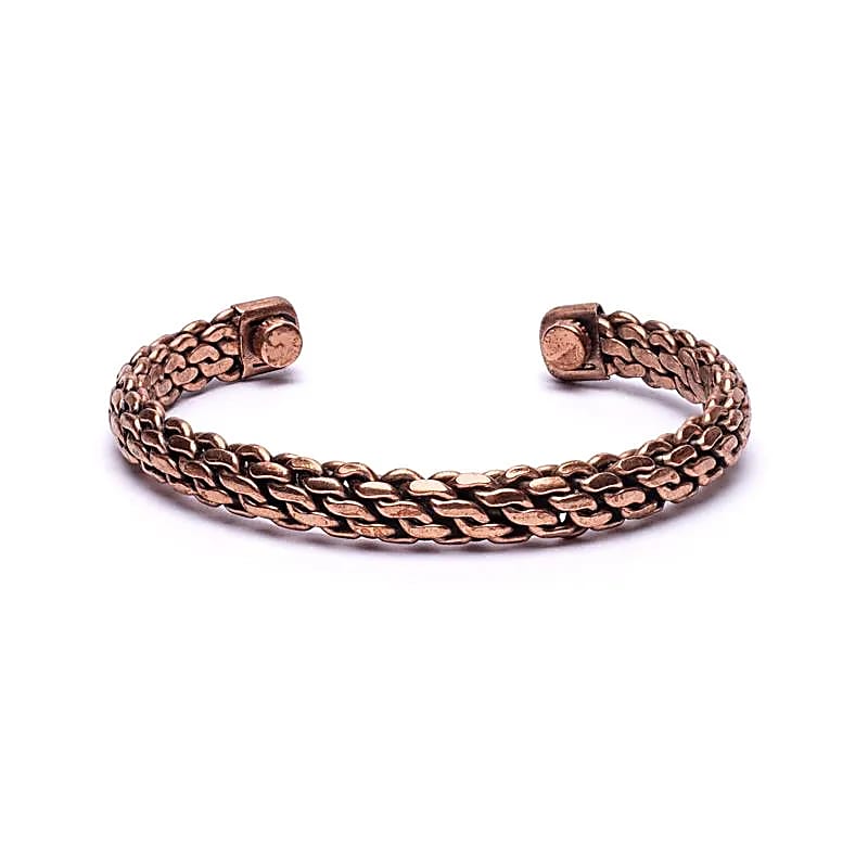 Bracelet cuivre tressé magnétique -- ±8 mm
