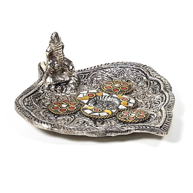 Brûleur de cône d'encens Ganesh -- 11x9 cm