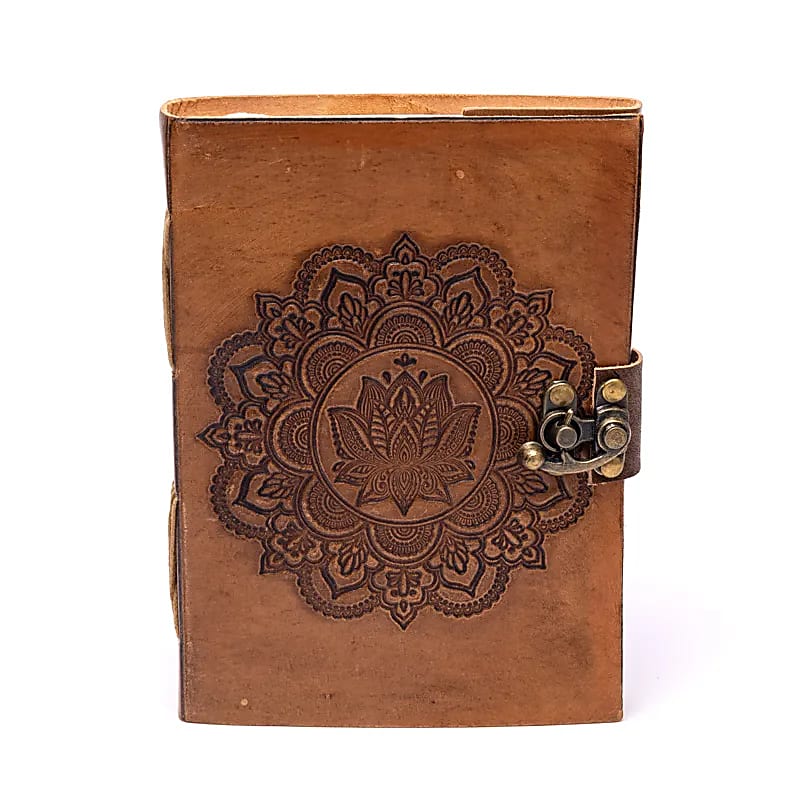 Carnet de note Mandala avec couverture en cuir synthétique -- 250g; 18x13 cm