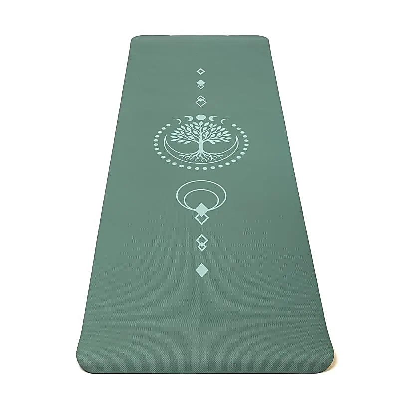 Yogi & Yogini Premium tapis de Yoga TPE Arbre de Vie vert -- 950 g